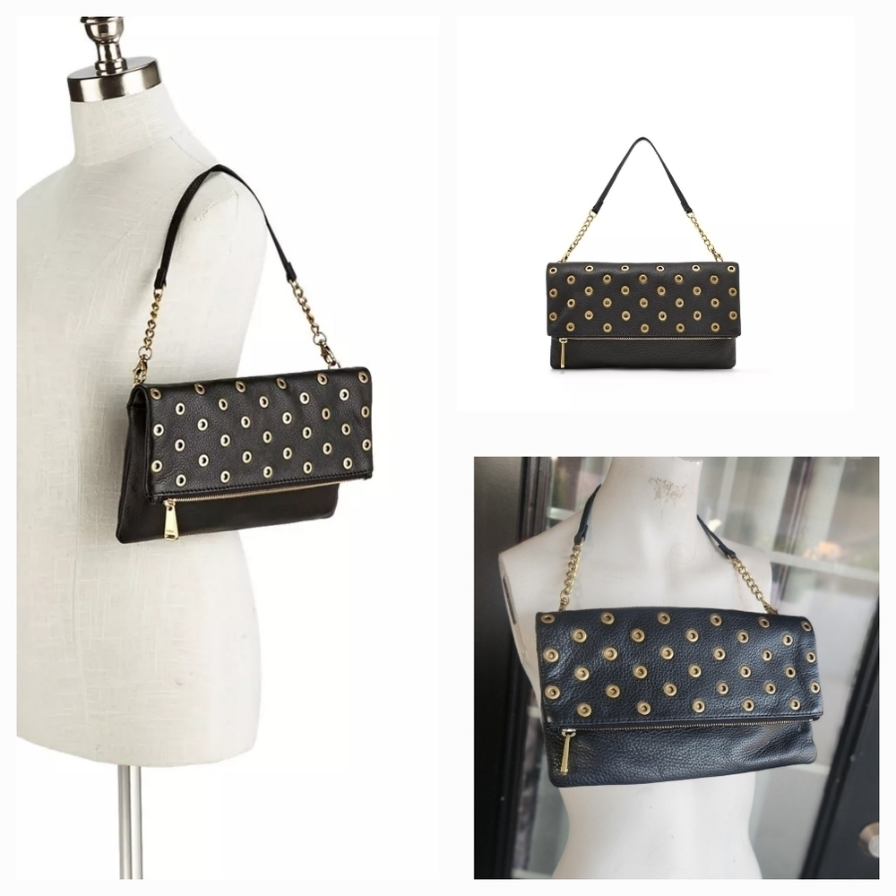 Fossil Erin Leather Flapover Clutch With Grommets